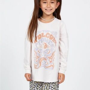 Volcom Girls Werkin Doubles Long Sleeve Graphic Tee